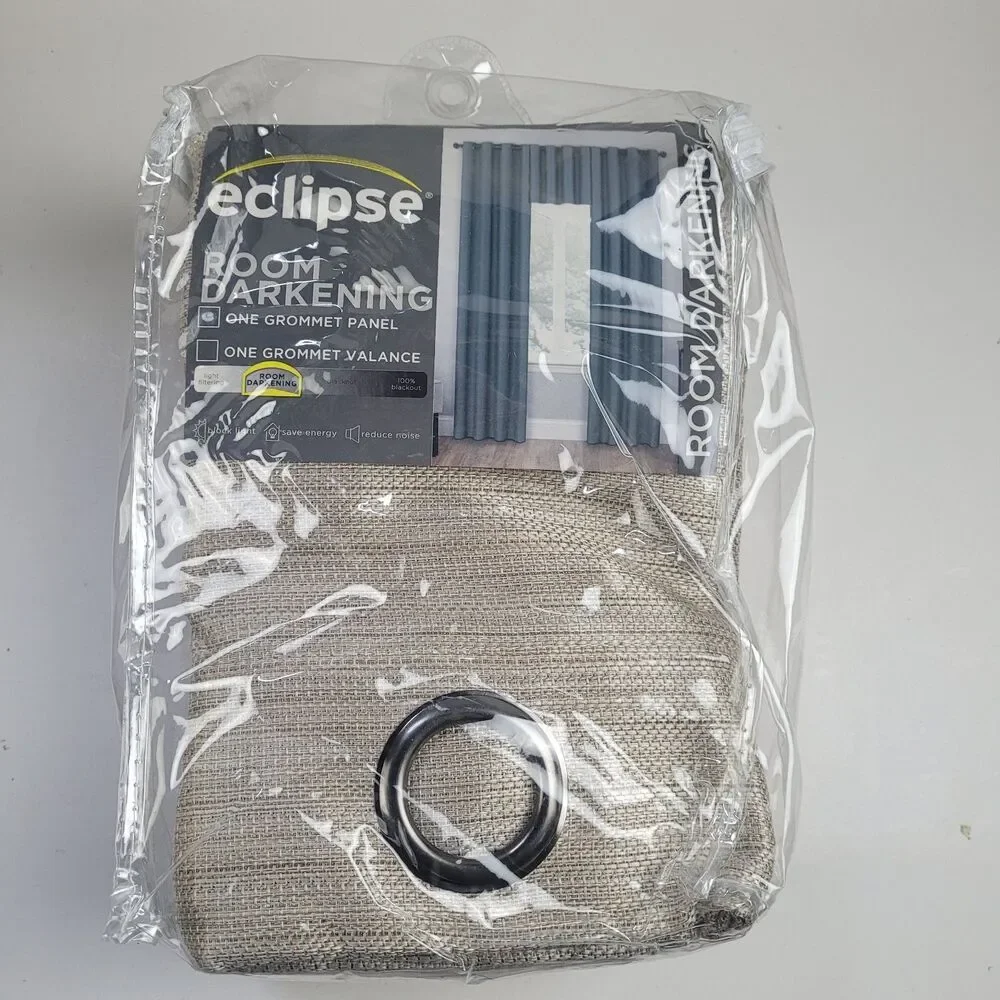 NEW Eclipse Absolute Zero 52 x 108 One Grommet curtain panel 'Latte'' #CT180